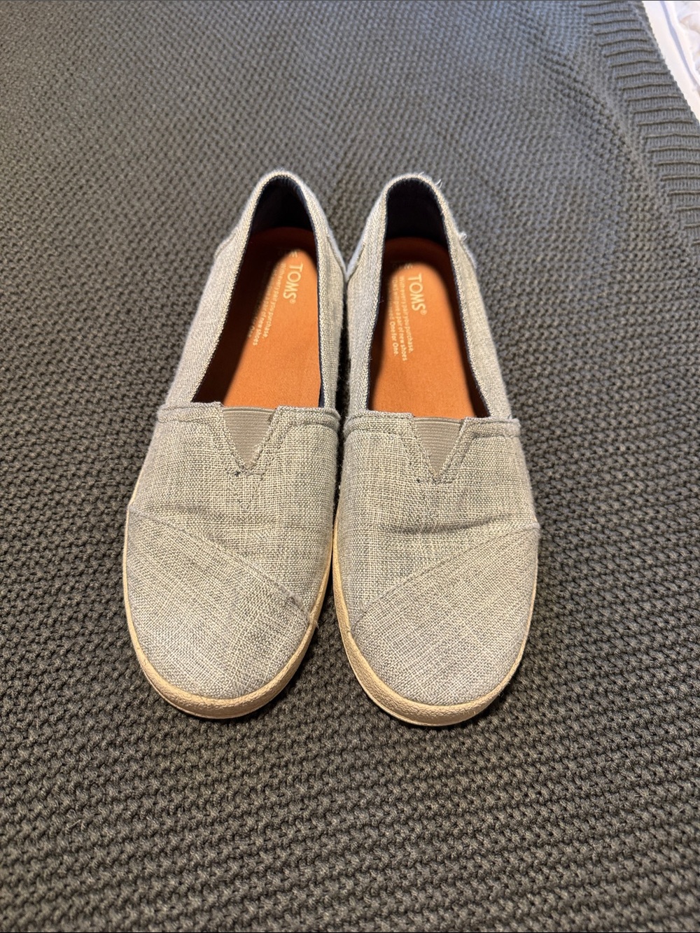 TOMS Men's Slip-On Loafers in Heather Gray